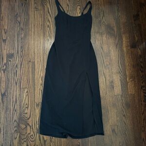 Abercrombie & Fitch Black Midi Dress